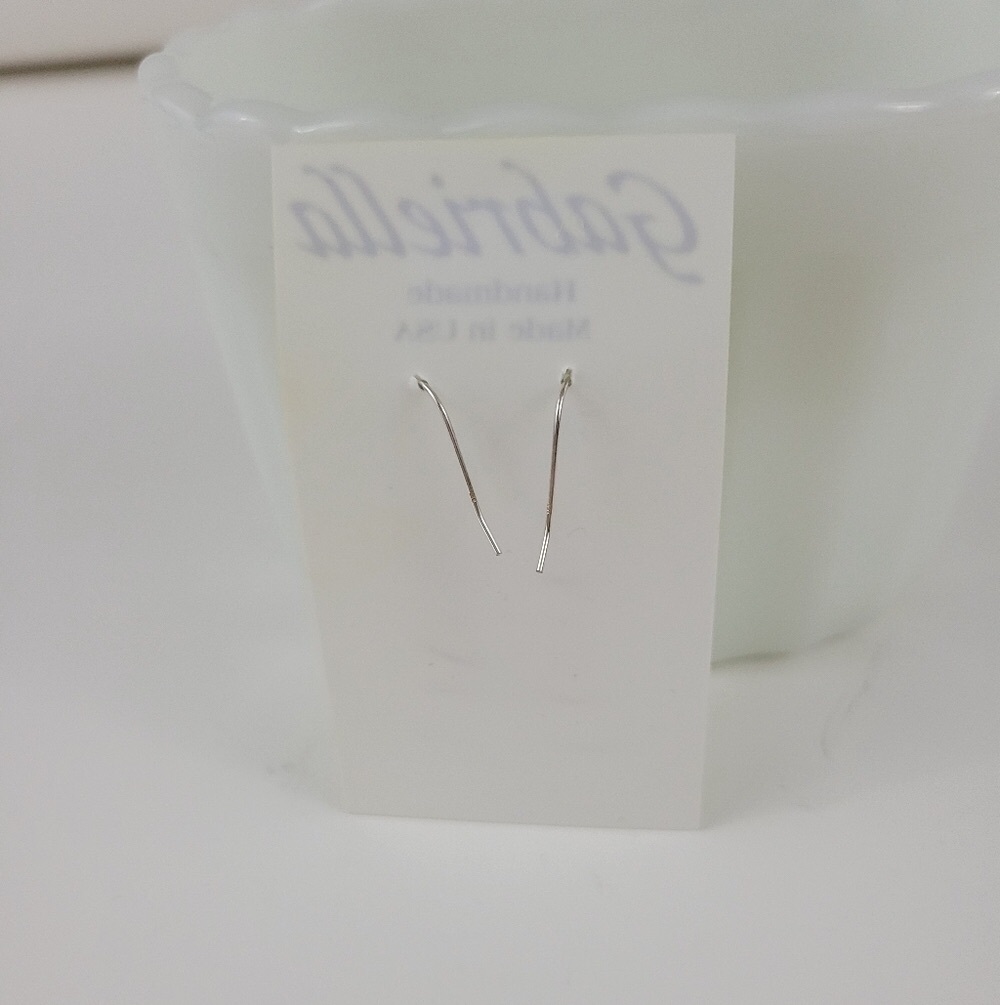 Gabriella Handmade Sterling Silver Beaded Spiral Earrings - Picture 3 of 4